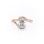 2.0 CT Radiant Cut Solitaire By Pass Setting Moissanite Engagement Ring - crownmoissanite
