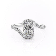 2.0 CT Radiant Shaped Moissanite Bypass Engagement Ring - crownmoissanite