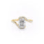 2.0 CT Radiant Cut Solitaire By Pass Setting Moissanite Engagement Ring - crownmoissanite