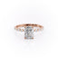 2.10 CT Radiant Solitaire Pave Setting Moissanite Engagement Ring - crownmoissanite