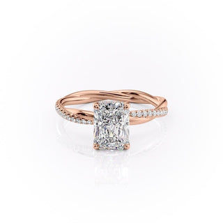 2.1 CT Radiant Shaped Moissanite Solitaire Engagement Ring - crownmoissanite