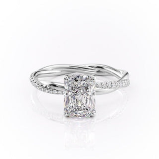 2.1 CT Radiant Shaped Moissanite Solitaire Engagement Ring - crownmoissanite