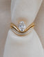 0.50-1.0 CT Oval Cut Moissanite Solitaire Bridal Ring Set