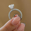 1.60 CT Round Three Side Pave Setting Moissanite Engagement Ring - crownmoissanite