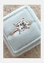 2.08 CT Princess Shaped Moissanite Solitaire Engagement Ring - crownmoissanite