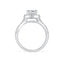 1.50 CT Oval Cut Halo Twisted Pave Moissanite Engagement Ring - crownmoissanite