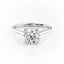 1.60 CT Round Cut Solitaire Hidden Halo Setting Moissanite Engagement Ring - crownmoissanite