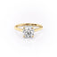 1.60 CT Round Cut Solitaire Hidden Halo Setting Moissanite Engagement Ring - crownmoissanite