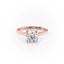 1.60 CT Round Cut Solitaire Hidden Halo Setting Moissanite Engagement Ring - crownmoissanite