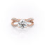 1.35 CT Round Cut Solitaire Unique Pave Setting Moissanite Engagement Ring - crownmoissanite