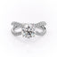 1.35 CT Round Cut Solitaire Unique Pave Setting Moissanite Engagement Ring - crownmoissanite