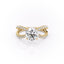 1.35 CT Round Cut Solitaire Unique Pave Setting Moissanite Engagement Ring - crownmoissanite