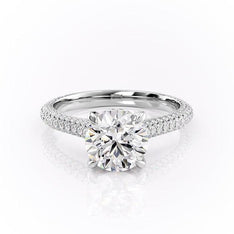 1.60 CT Round Shaped Moissanite Solitaire Engagement Ring - crownmoissanite