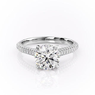 1.60 CT Round Shaped Moissanite Solitaire Engagement Ring - crownmoissanite