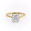 1.60 CT Round Shaped Moissanite Hidden Halo Engagement Ring - crownmoissanite