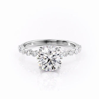 1.60 CT Round Shaped Moissanite Solitaire Engagement Ring - crownmoissanite