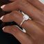 1.35 CT Round Shaped Moissanite Solitaire Engagement Ring - crownmoissanite