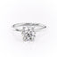 1.6 CT Round Cut Solitaire Hidden Halo Setting Moissanite Engagement Ring - crownmoissanite