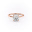 1.6 CT Round Cut Solitaire Hidden Halo Setting Moissanite Engagement Ring - crownmoissanite