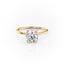 1.6 CT Round Cut Solitaire Hidden Halo Setting Moissanite Engagement Ring - crownmoissanite