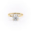 1.90 CT Round Cut Solitaire Hidden Halo Setting Moissanite Engagement Ring - crownmoissanite
