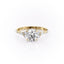 1.60 CT Round Shaped Moissanite Cluster Engagement Ring - crownmoissanite