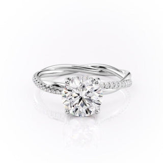 1.60 CT Round Shaped Moissanite Solitaire Engagement Ring - crownmoissanite