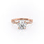 1.60 CT Round Cut Milgrain Solitaire Style Moissanite Engagement Ring - crownmoissanite