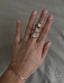 1.0-1.50 CT Round Cut Moissanite Solitaire Style Bridal Ring Set