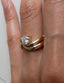 1.0-1.50 CT Round Cut Moissanite Solitaire Style Bridal Ring Set