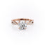 1.60 CT Round Cut Solitaire Cross Over Pave Set Moissanite Engagement Ring - crownmoissanite