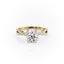 1.60 CT Round Cut Solitaire Cross Over Pave Set Moissanite Engagement Ring - crownmoissanite