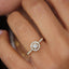 2.0 CT Round Moissanite Halo Engagement Ring