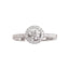 2.0 CT Round Moissanite Halo Engagement Ring