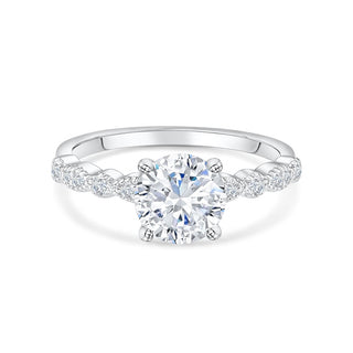 1.80 CT Round Cut Solitaire Moissanite Engagement Ring - crownmoissanite