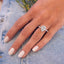1.33 CT Pear Cut Halo Moissanite Engagement Ring - crownmoissanite