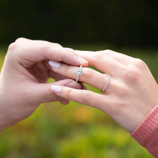 1.50 CT Round Cut Solitaire Moissanite Engagement Ring - crownmoissanite