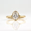 2.0 CT Oval Cut Bezel Solitaire Moissanite Engagement Ring - crownmoissanite