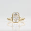 2.43 CT Radiant Bezel Solitaire Moissanite Engagement Ring - crownmoissanite