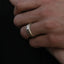 Classic Single Stone Satin-Finish Men's Band - crownmoissanite