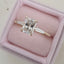 2.3 CT Emerald Three Stone Style Moissanite Engagement Ring - crownmoissanite