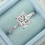 2.3 CT Emerald Three Stone Style Moissanite Engagement Ring - crownmoissanite