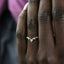 0.22 CT Princess & Round Shaped Moissanite Curved Wedding Band - crownmoissanite