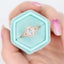 1.33 CT Oval Cut Halo Moissanite Engagement Ring - crownmoissanite