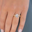 1.33 CT Pear Moissanite Diamond Halo Engagement Ring - crownmoissanite