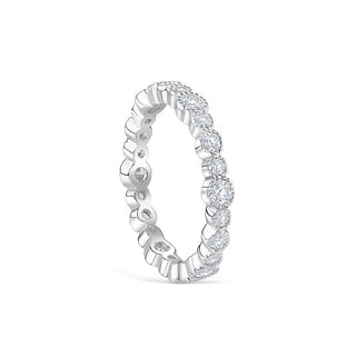 0.20 CT Round Shaped Moissanite Full Eternity Wedding Band - crownmoissanite