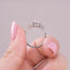 2.0 CT Round Cut Cluster Moissanite Engagement Ring - crownmoissanite