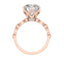 4.11 CT Round Cut Pave Moissanite Engagement Ring - crownmoissanite