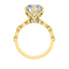 4.11 CT Round Cut Pave Moissanite Engagement Ring - crownmoissanite