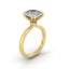 2.0 CT Cushion Shaped Moissanite Hidden Halo Engagement Ring - crownmoissanite